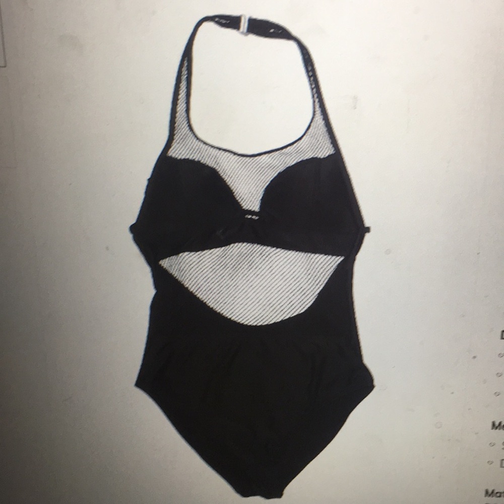 One piece black swimsuit